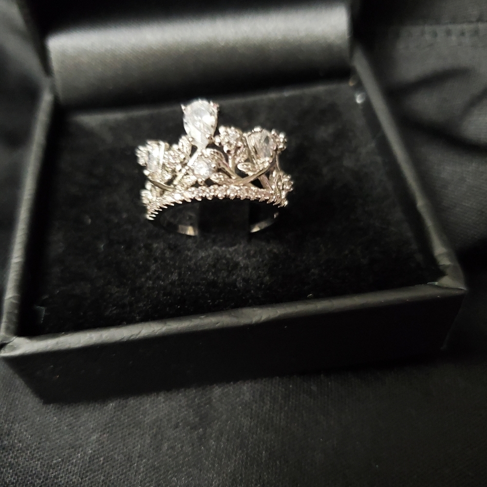 sterling silver crown ring